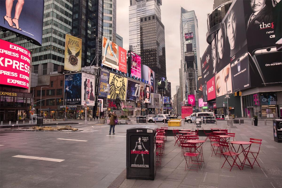 Times Square vazia