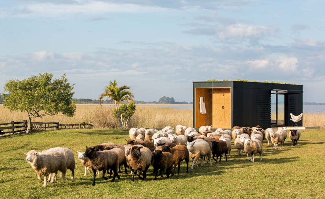 A casa pré-fabricada multiusos