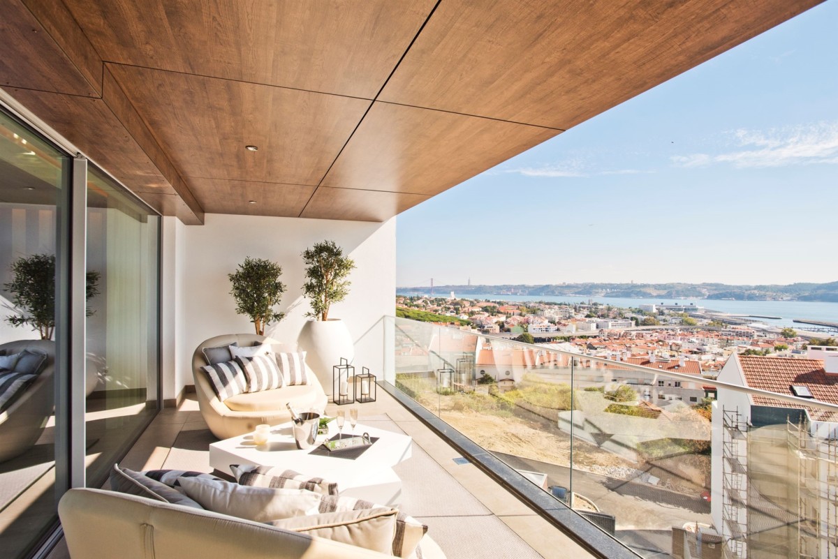 You'll want to spend all your time on the balcony of this apartment for sale in Portugal