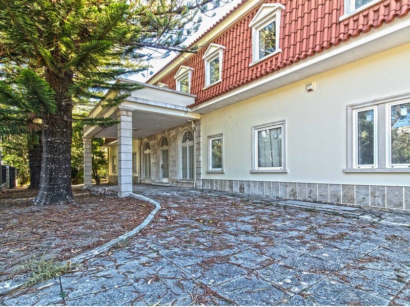 The grand front entrance to the property