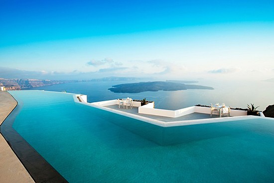 Piscinas infinitas de Santorini