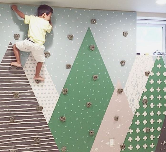 E uma parede de escalada?