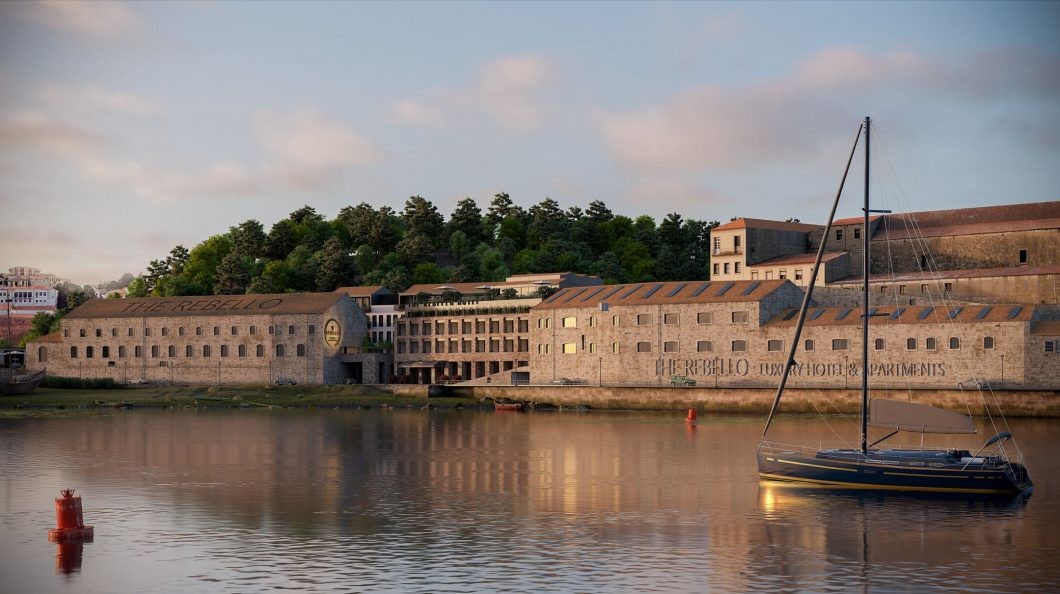 Novo condomínio de luxo a nascer nos armazéns do vinho do Porto em Gaia