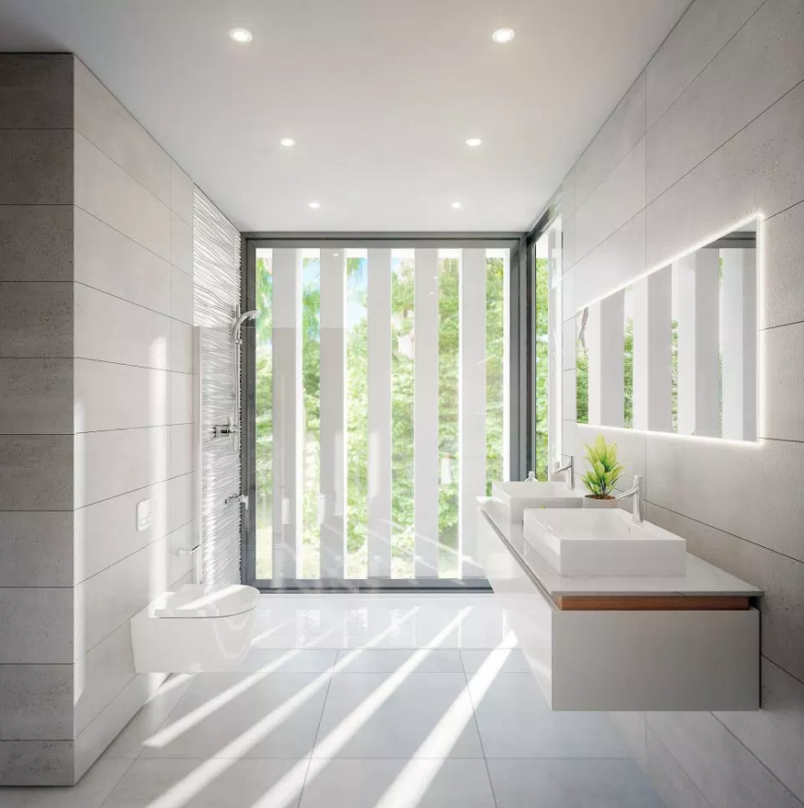 Uma casa de banho minimalista