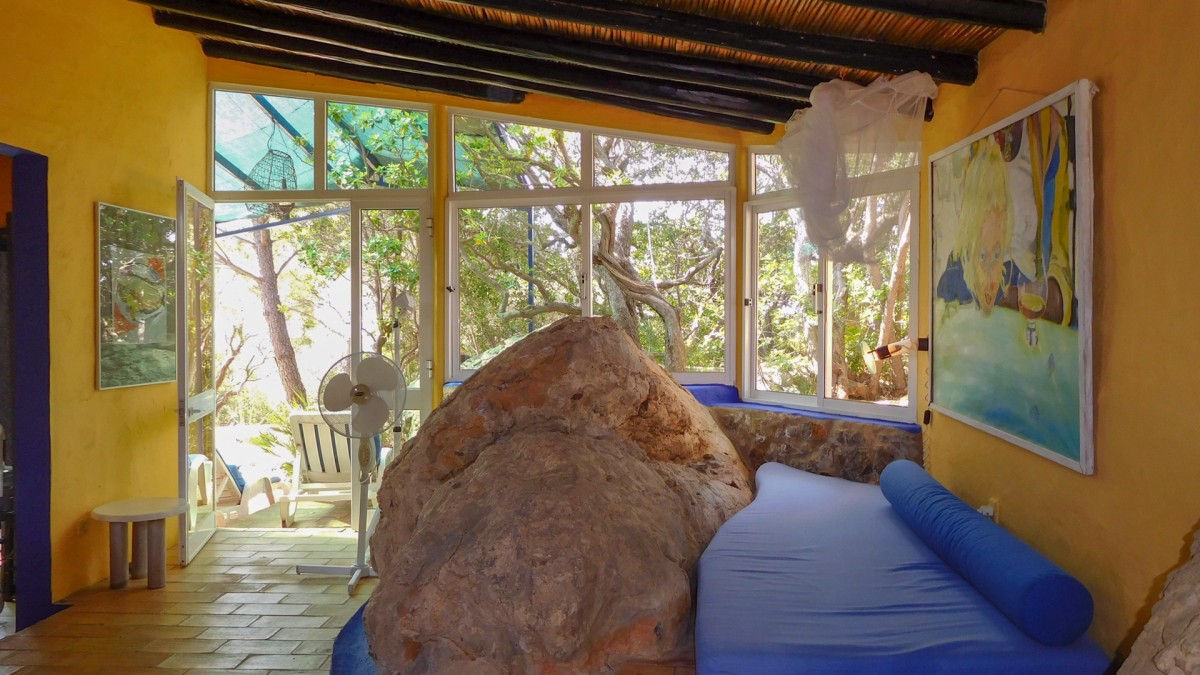 A living room in one of the guesthouses