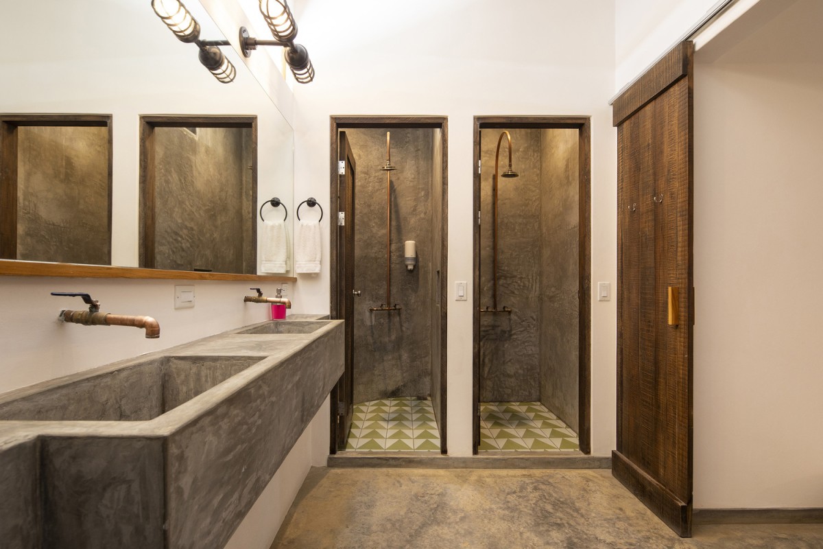 Os duches são partilhados