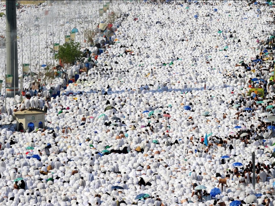 Uma mancha de pessoas sem fim