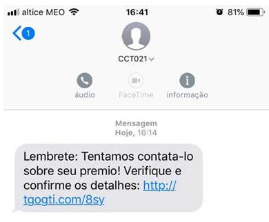 Cuidado... há mensagens "dos CTT" a chegar que são fraude