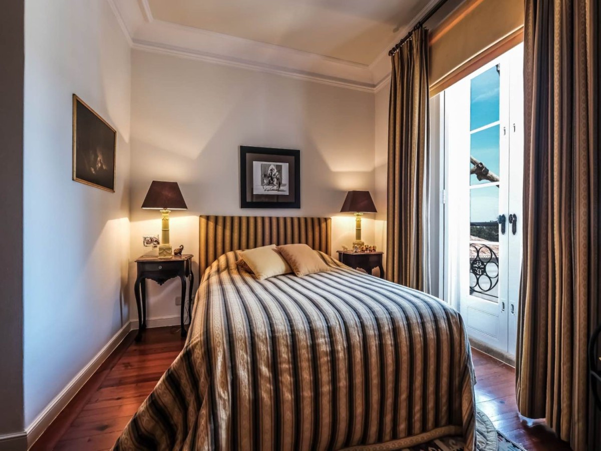 One of the elegantly decorated bedrooms