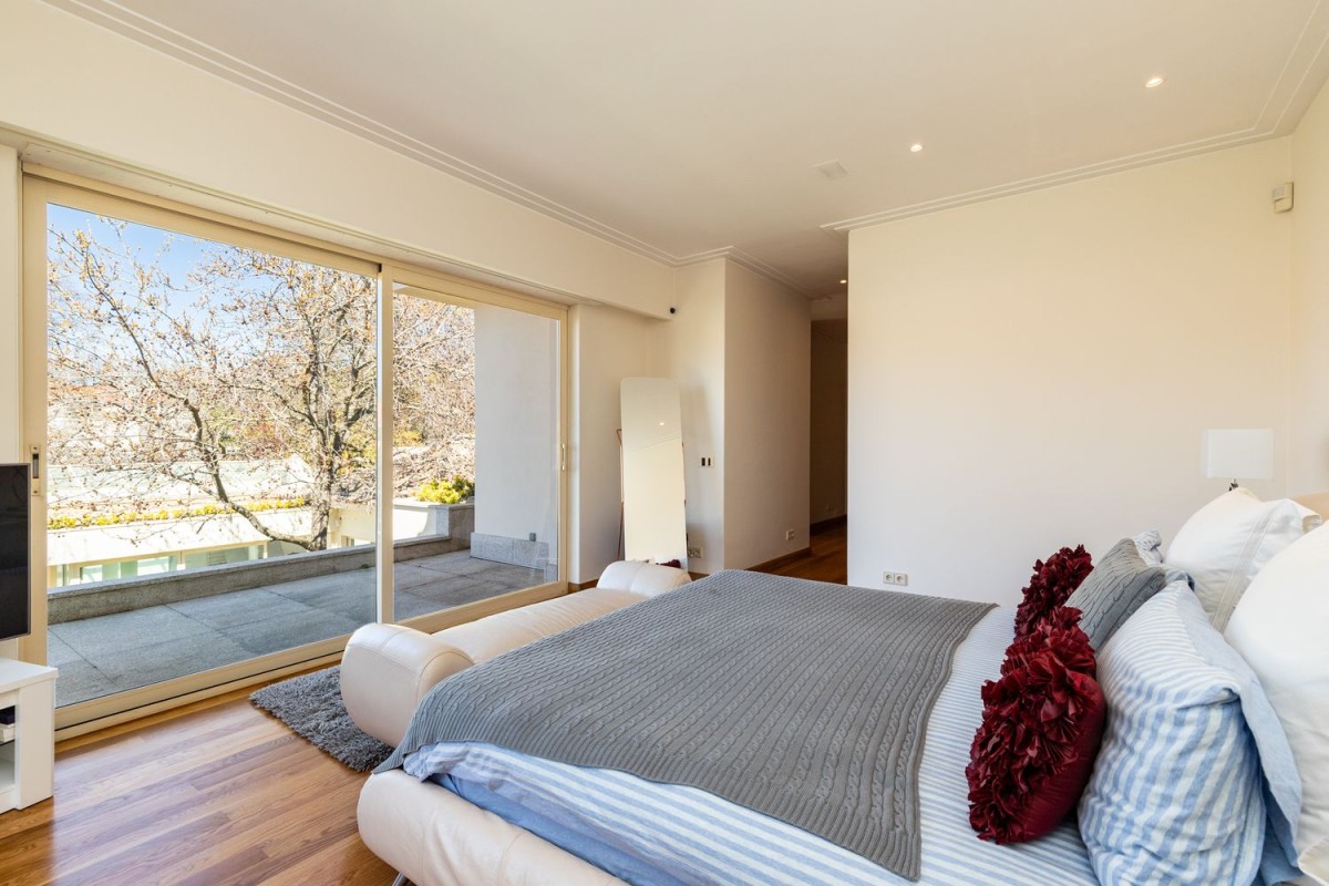 One of the bedrooms with terrace access