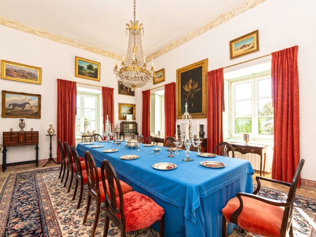 The property has several large living and dining areas