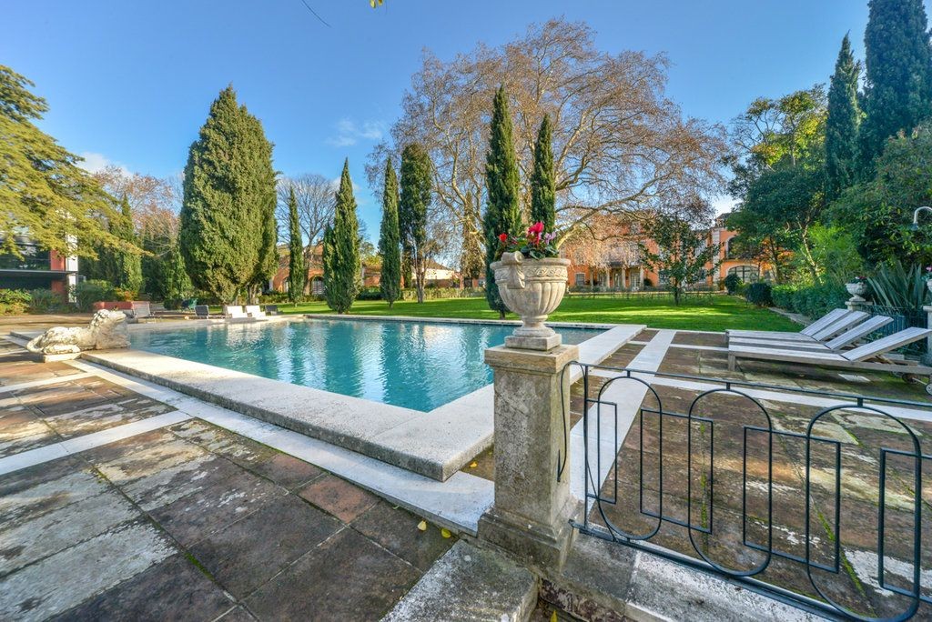 The property has a swimming pool in the stunning garden