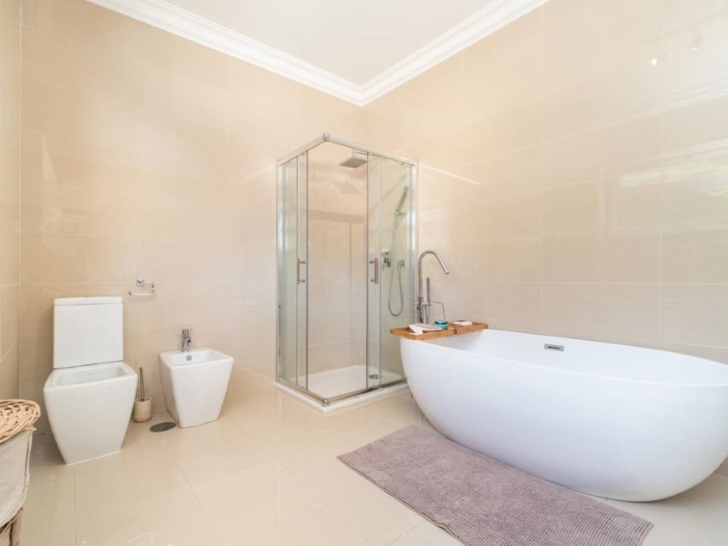 One of the modern bathrooms