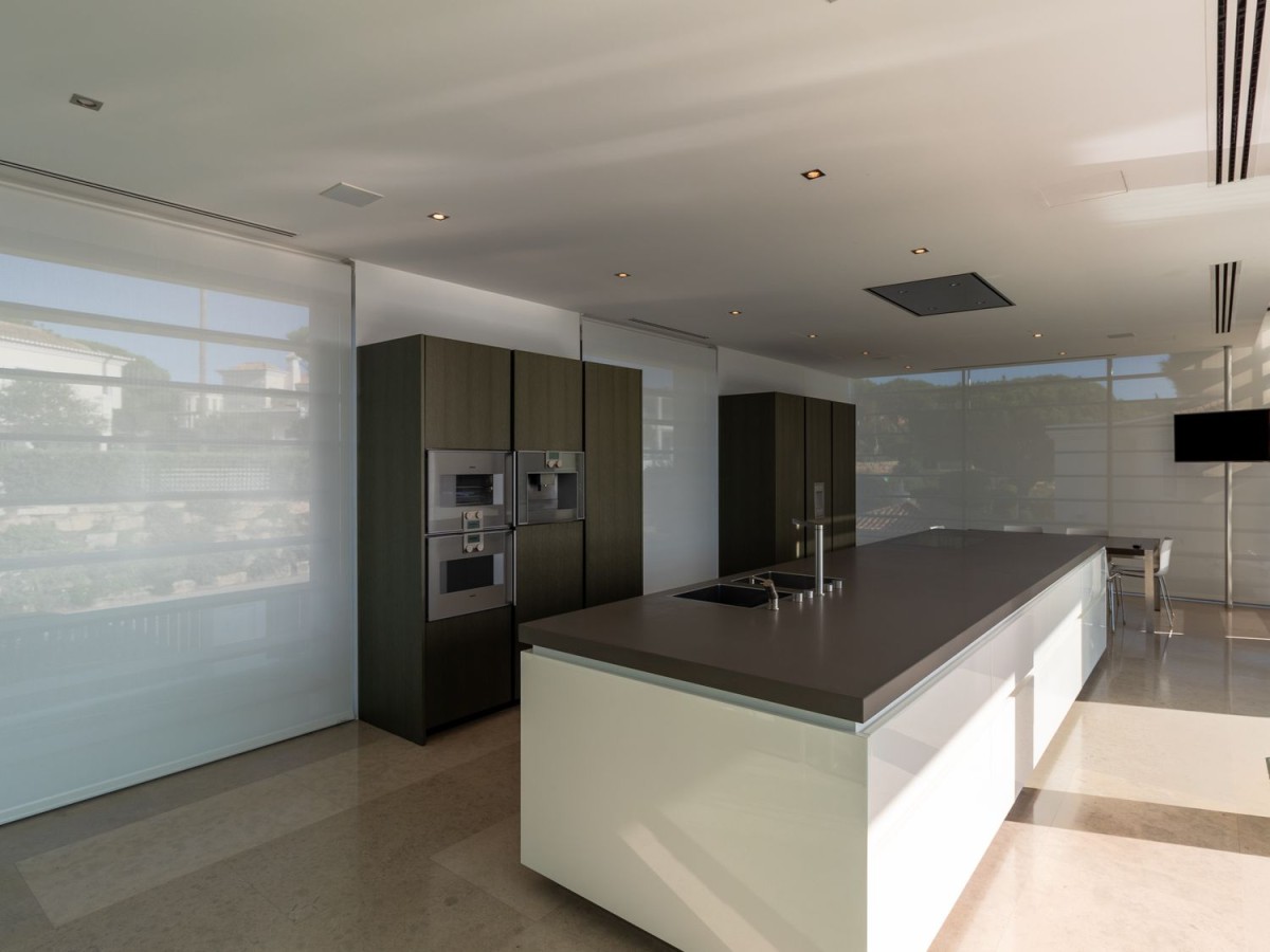 The villa has a large, modern kitchen