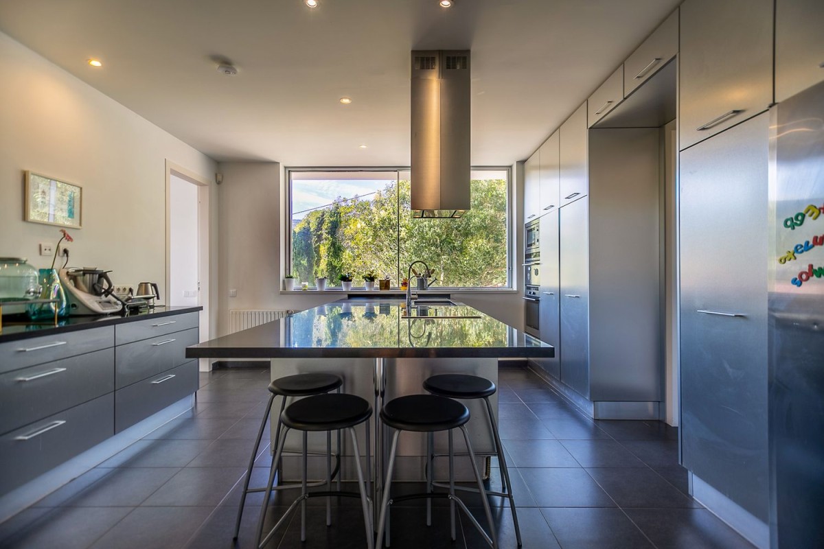 The property has a large, modern kitchen