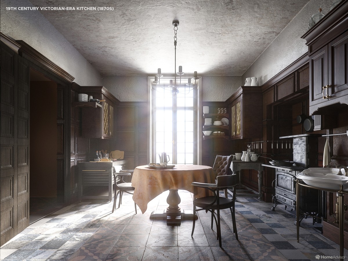 19th Century Victorian-era kitchen (1870s)