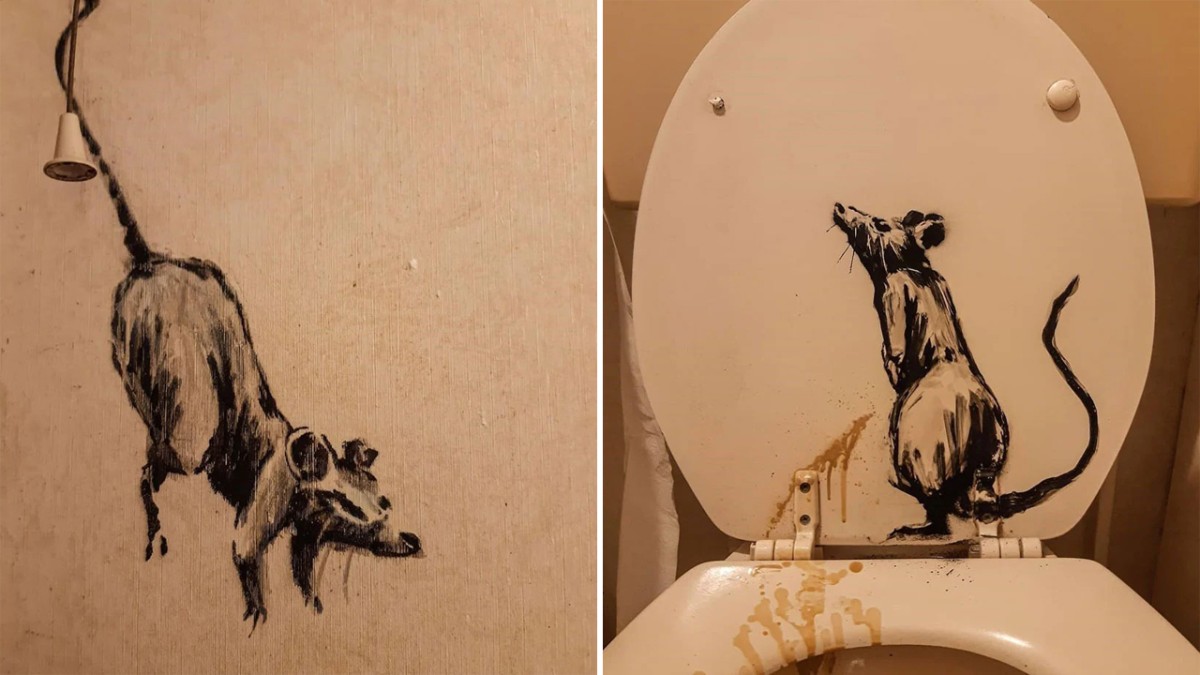 A causarem estragos na casa de banho do próprio artista