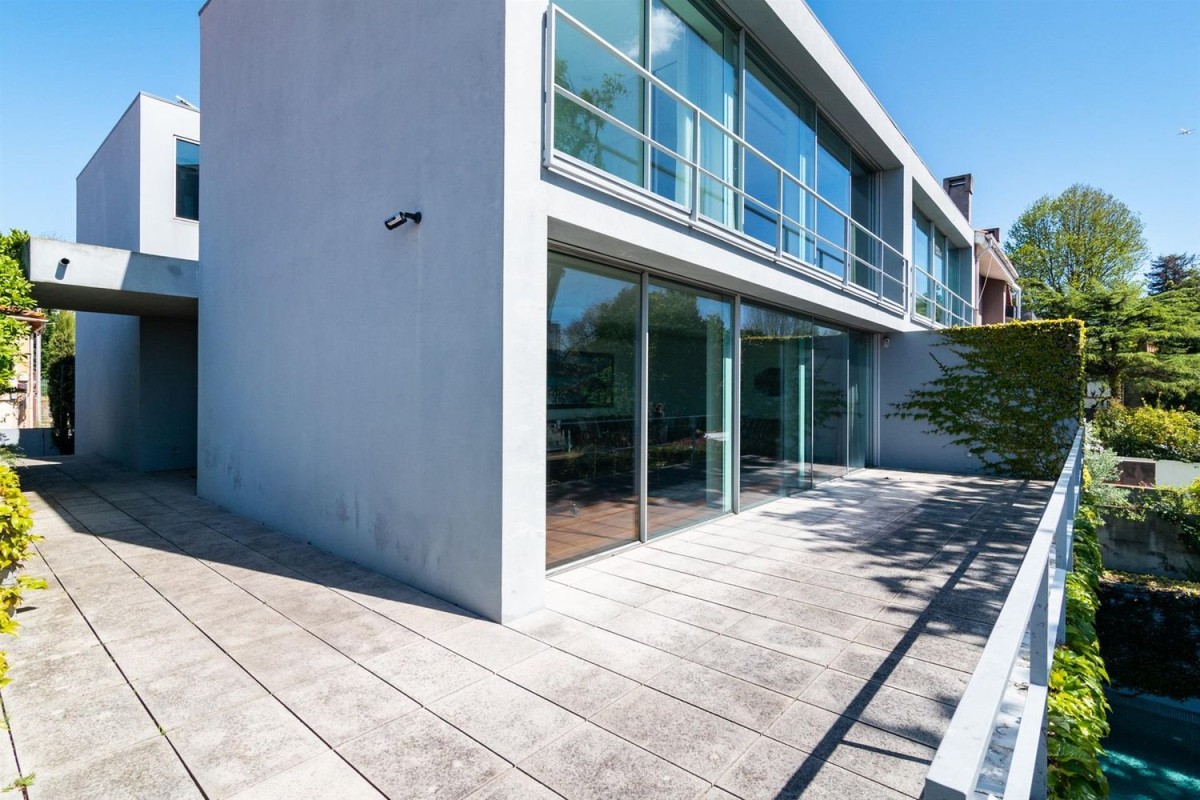 The property has spacious outdoor terraces