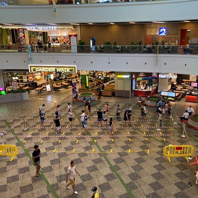 Marcações no chão