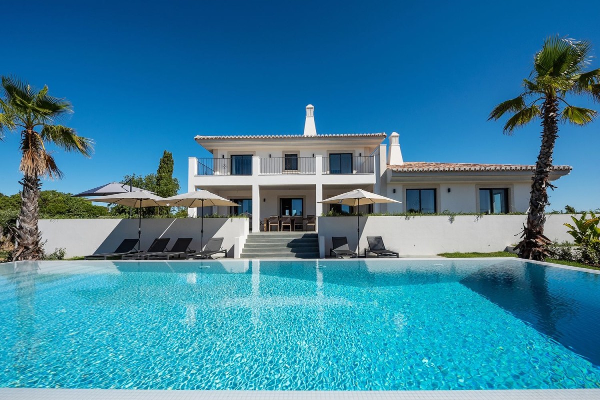 The villa has a stunning swimming pool in the spacious grounds