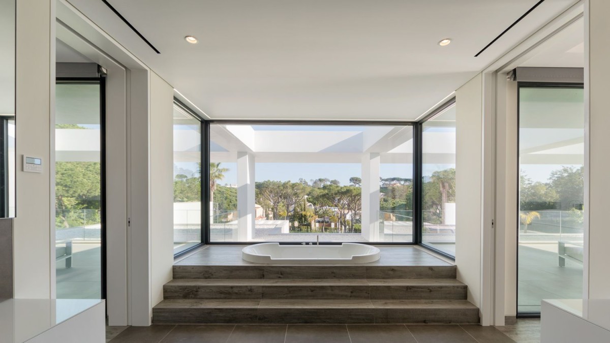 This en-suite bathroom has some of the best views in the villa