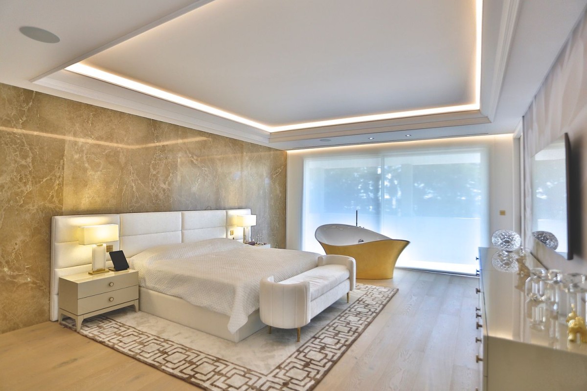 The spacious bedrooms are luxuriously designed