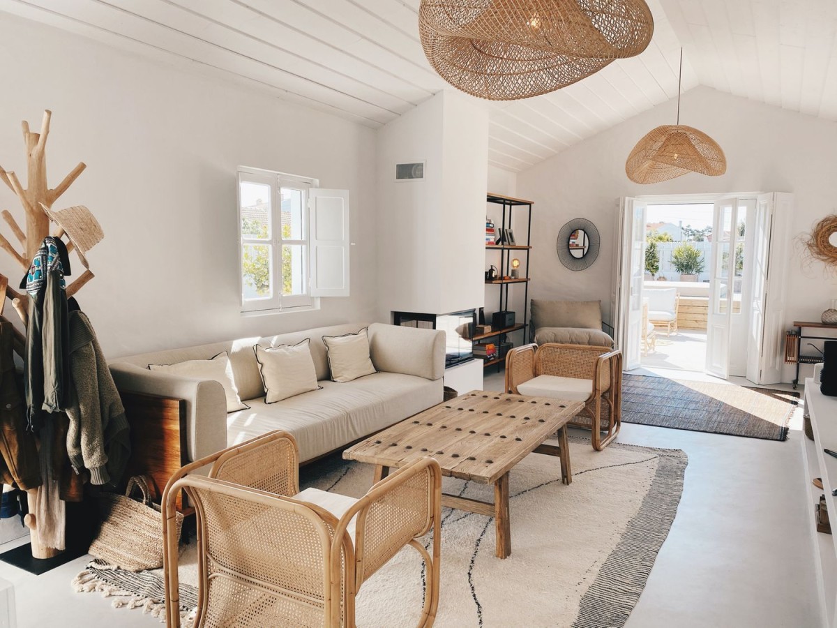 The main living area is open and filled with natural light