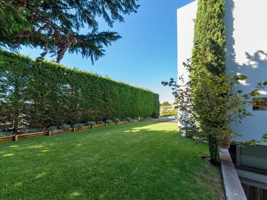 The garden surrounding the property is spacious and private