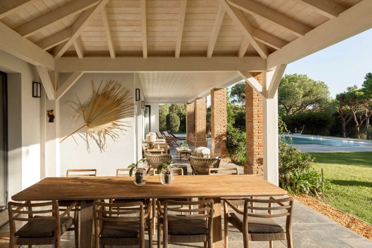 This covered terrace is perfect for dining