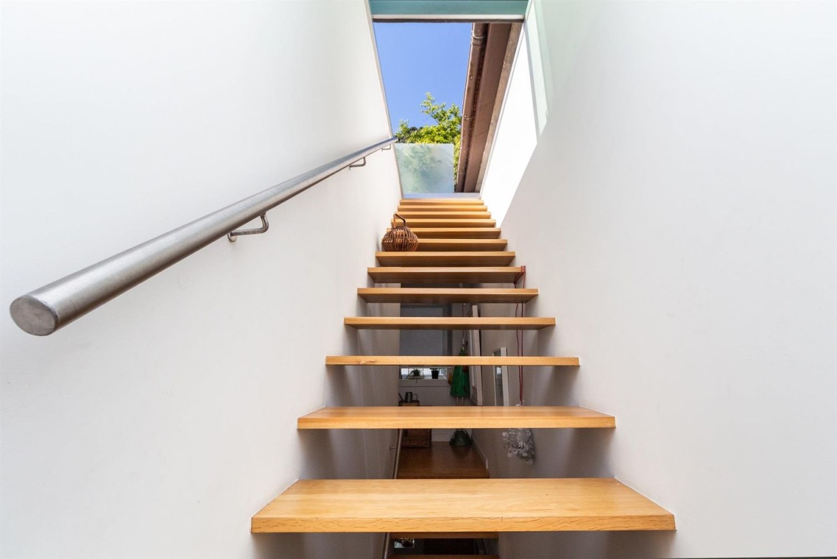 This stairway leads to the rooftop terrace where the best of the views can be enjoyed