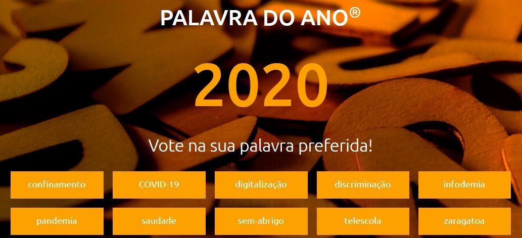 Qual será a PALAVRA DO ANO 2020? Votações abertas até final do ano