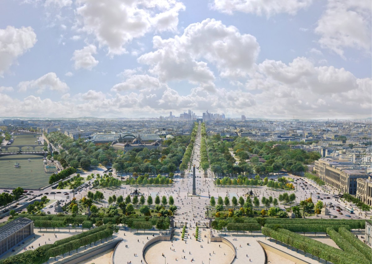 Os planos de Paris para transformar os Campos Elíseos num grande jardim