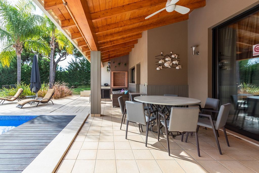 The property has spacious terraced areas perfect for outdoor dining