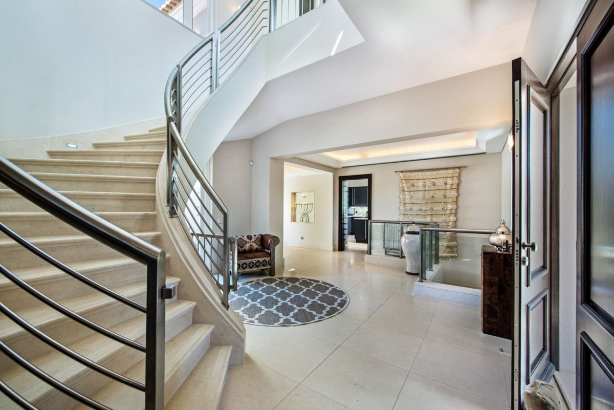 The main entrance hall of the property is especially striking 