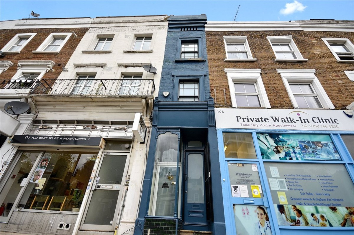 Casa mais estreita de Londres (1,80 mt de largura) à venda por 1,1 milhões 