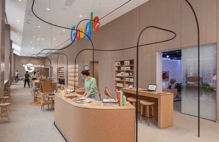Google Retail Store decorada com cortiça portuguesa