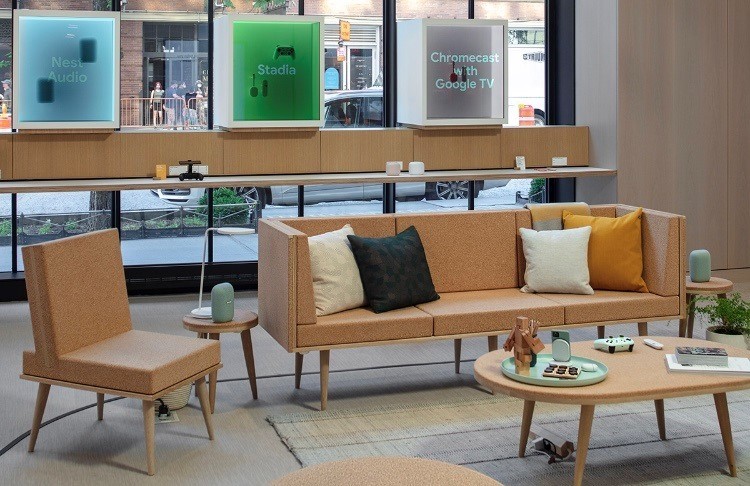 Google Retail Store decorada com cortiça portuguesa