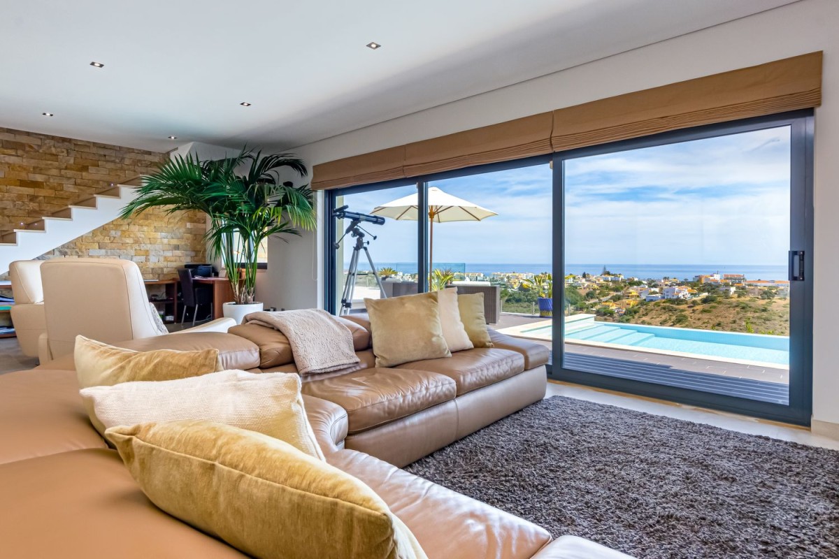 The living room opens onto the terrace