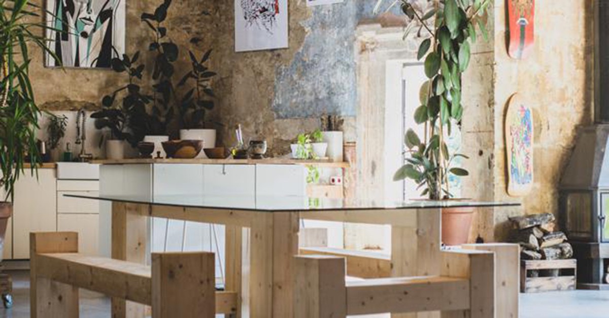 Casa decorada com arte