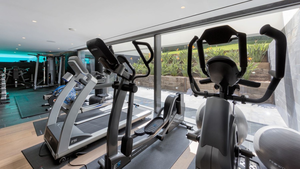 The spacious gym