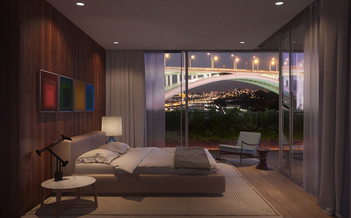 View of the Arrabida Bridge from the bedroom