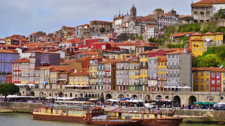 The riverfront in Porto