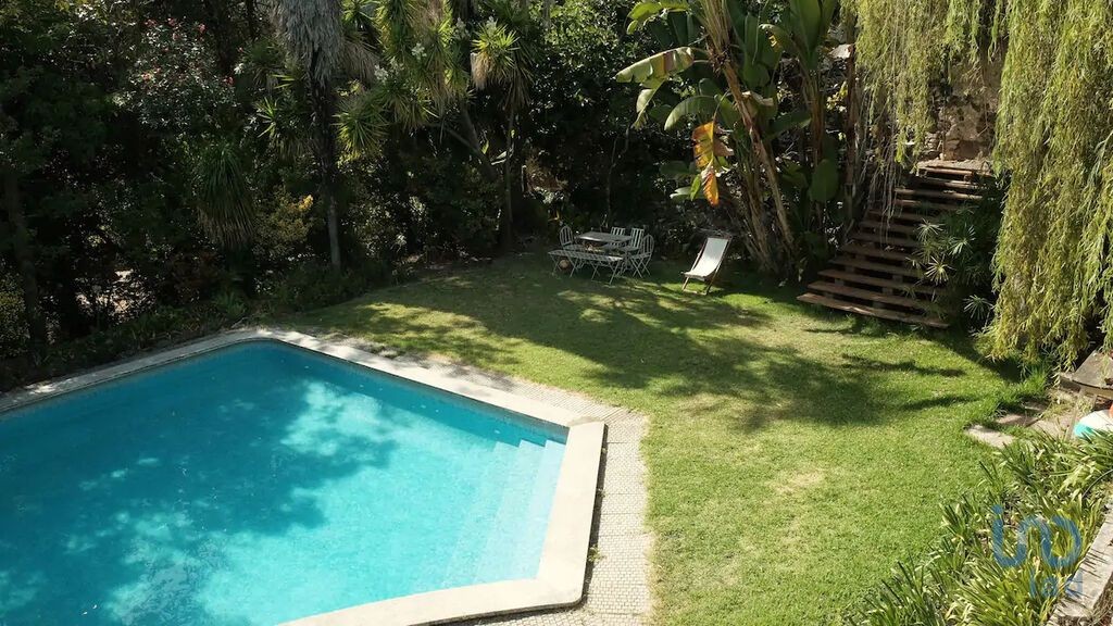 The secluded swimming pool in the garden