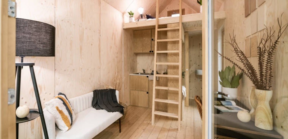 Minicasa pré-fabricada sustentável