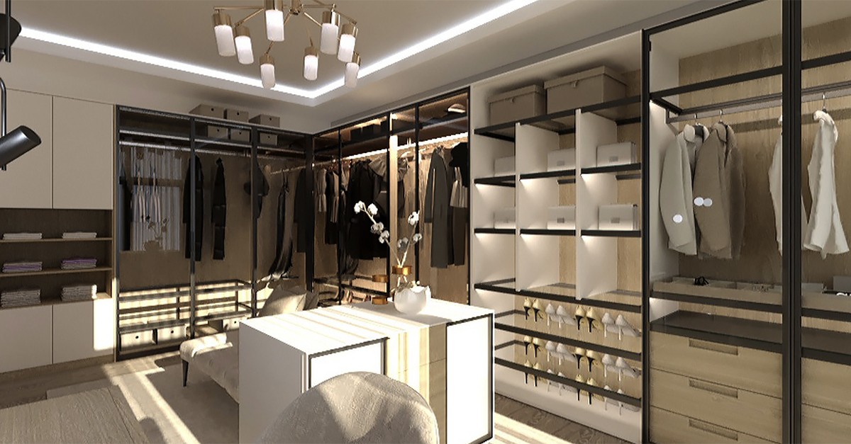 Iluminação do closet