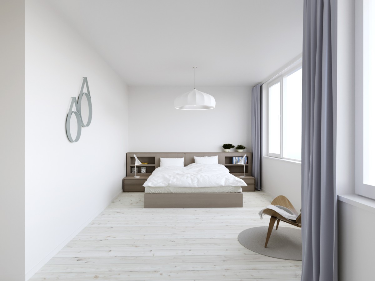 Quarto de umas das moradias do Valley Village