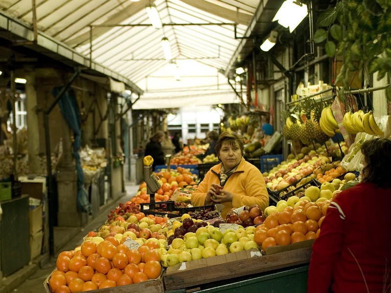 Comerciantes do Mercado do bolhão
