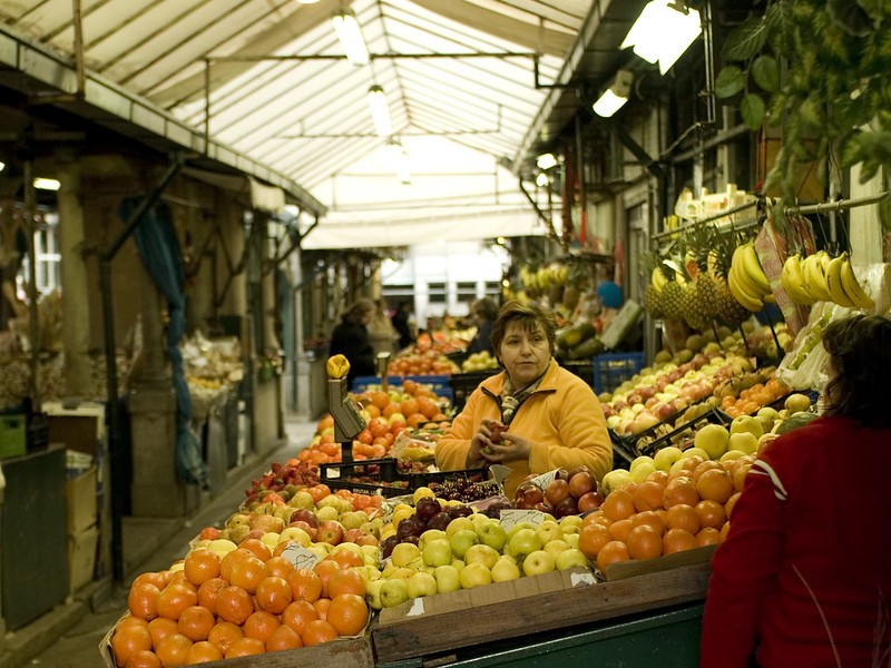 Comerciantes do Mercado do bolhão 