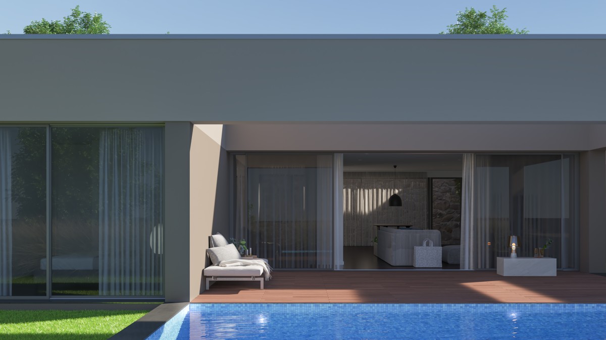 Moradias podem também ter uma piscina