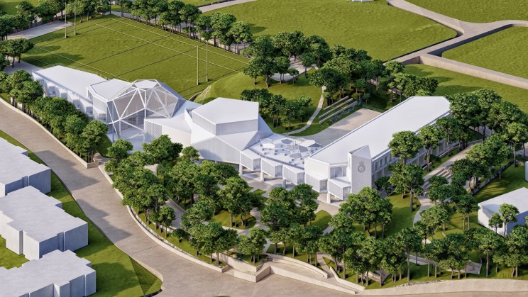 A concept image of the new school complex